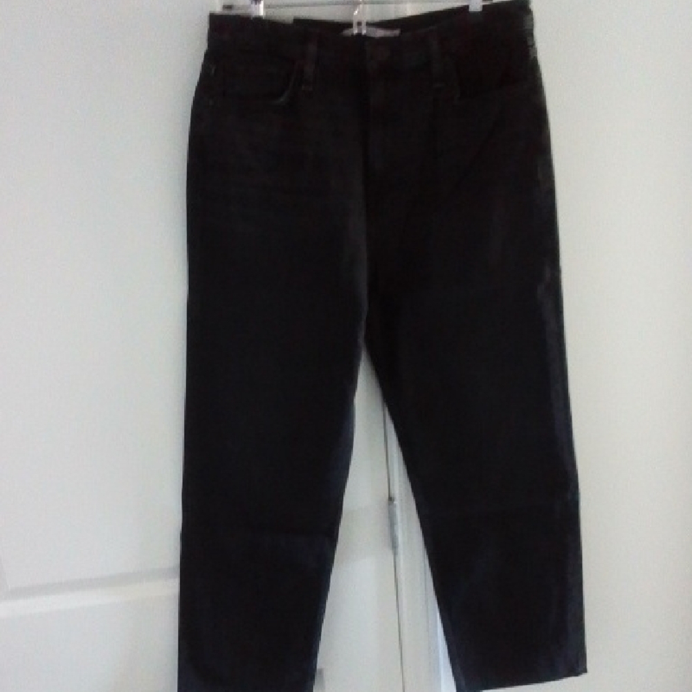 Hudson Jeans Black High-Rise Straight Ankle Remi